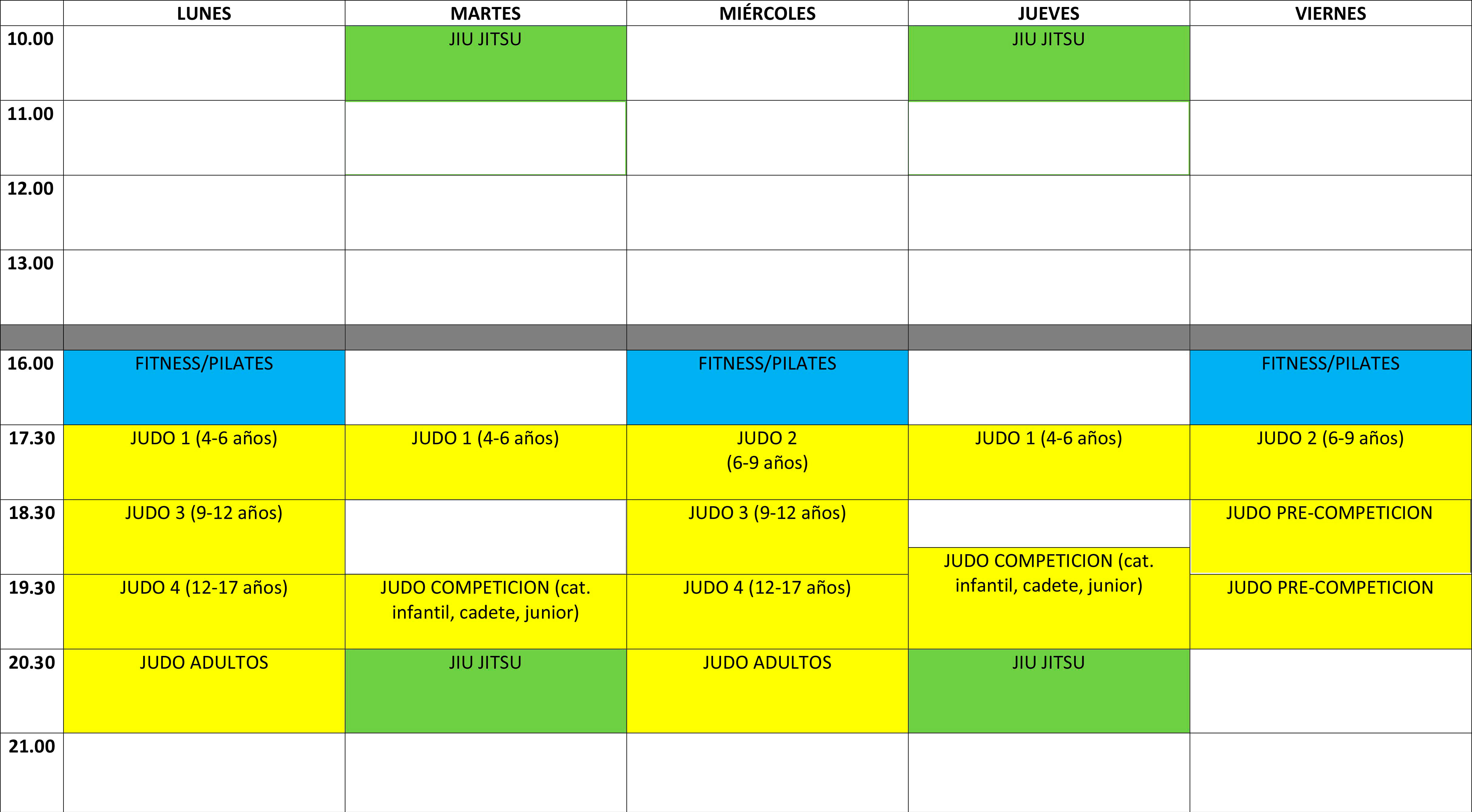 horarios